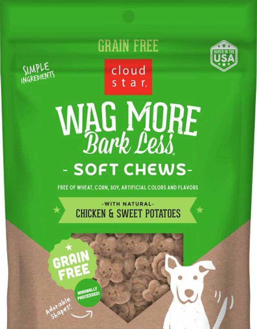 Soft & Chewy Treats * | Cloud Star Wag More Bark Less Soft Chews With Chicken & Sweet Potato Grain-Free Dog Treats, 5-Oz Bag Online