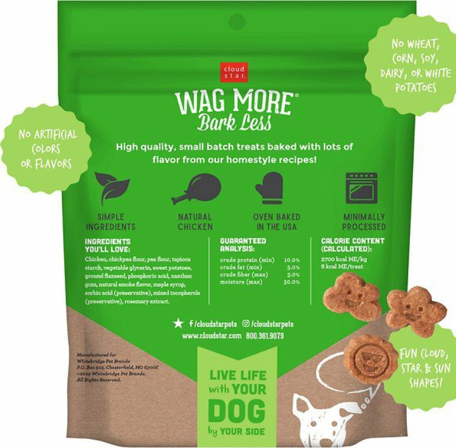 Soft & Chewy Treats * | Cloud Star Wag More Bark Less Soft Chews With Chicken & Sweet Potato Grain-Free Dog Treats, 5-Oz Bag Online