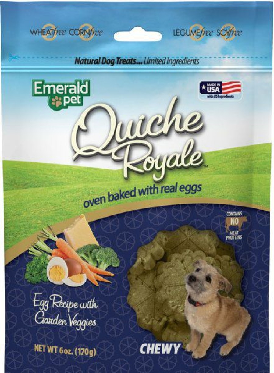 Soft & Chewy Treats * | Emerald Pet Quiche Royale Egg Recipe With Garden Veggies Dog Treats, 6-Oz Bag Clearance