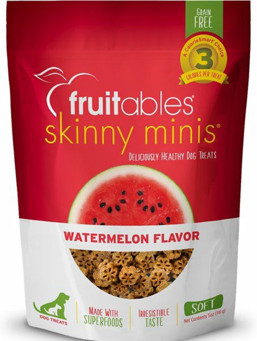 Soft & Chewy Treats * | Fruitables Skinny Minis Watermelon Flavor Soft & Chewy Dog Treats, 5-Oz Bag Online