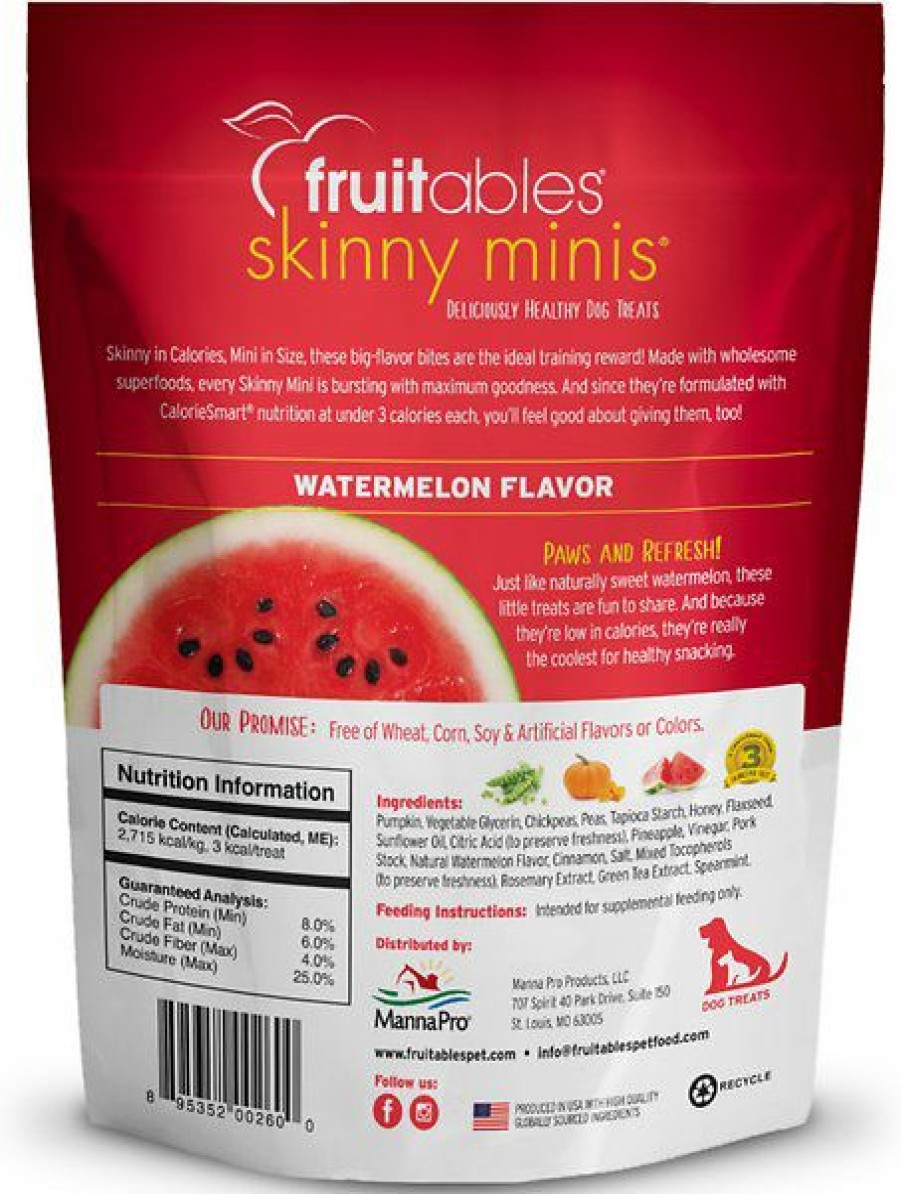 Soft & Chewy Treats * | Fruitables Skinny Minis Watermelon Flavor Soft & Chewy Dog Treats, 5-Oz Bag Online