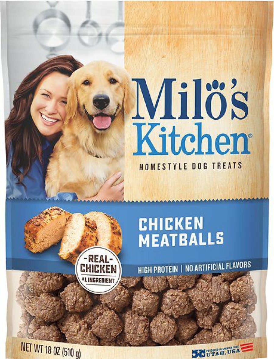 Soft & Chewy Treats * | Milo'S Kitchen Chicken Meatballs Dog Treats Discount