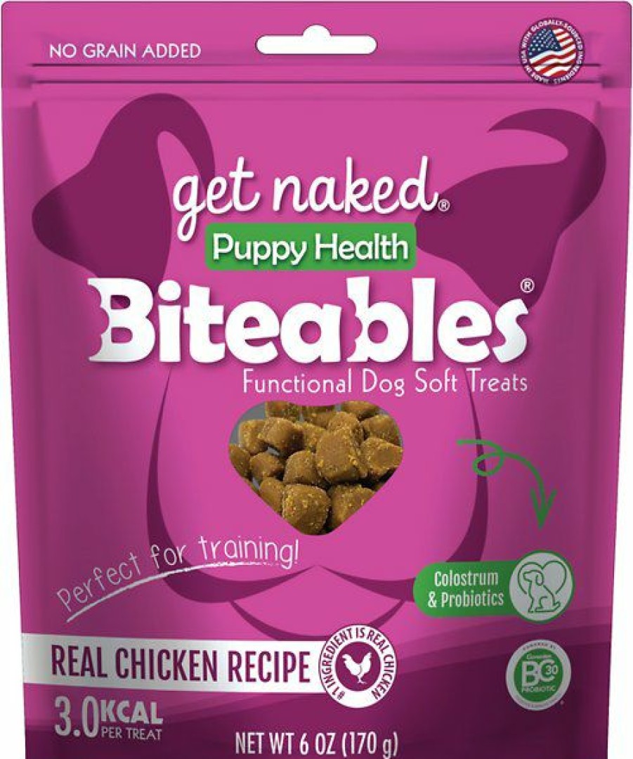 Soft & Chewy Treats * | Get Naked Biteables Functional Real Chicken Recipe Puppy Treats, 6-Oz Bag Discount