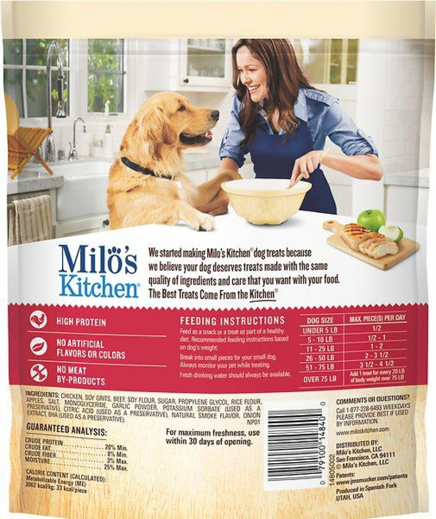 Soft & Chewy Treats * | Milo'S Kitchen Chicken & Apple Sausage Slices Dog Treats, 10-Oz Discount