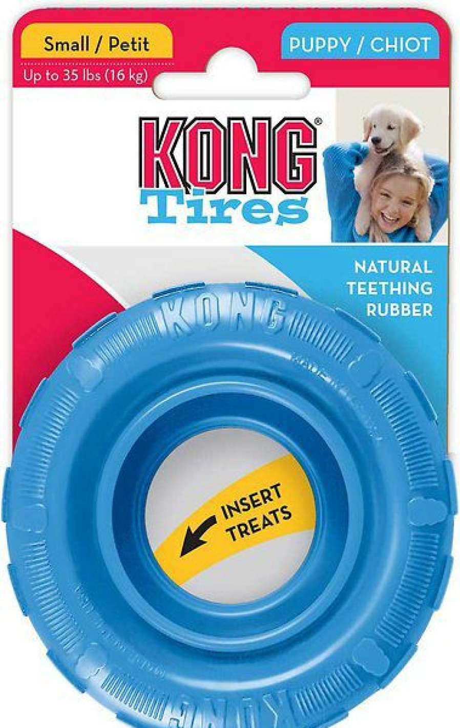 Soft & Chewy Treats * | Bundle: Kong Puppy Tires Dog Toy, Color Varies, Small + Wellness Soft Puppy Bites Lamb & Salmon Recipe Grain-Free Dog Treats, 3-Oz Pouch Discount