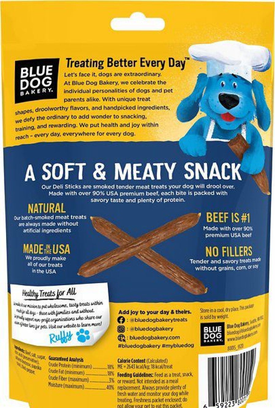 Soft & Chewy Treats * | Blue Dog Bakery Premium Beef Deli Sticks Dog Treats Sale