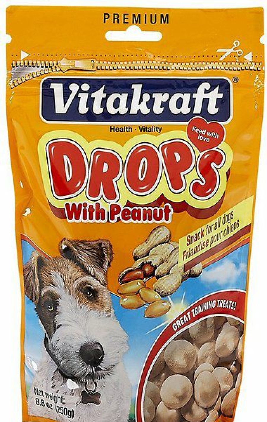 Soft & Chewy Treats * | Vitakraft Drops Bite-Sized Peanut Training Small Dogtreats, 8.8-Oz Bag Outlet