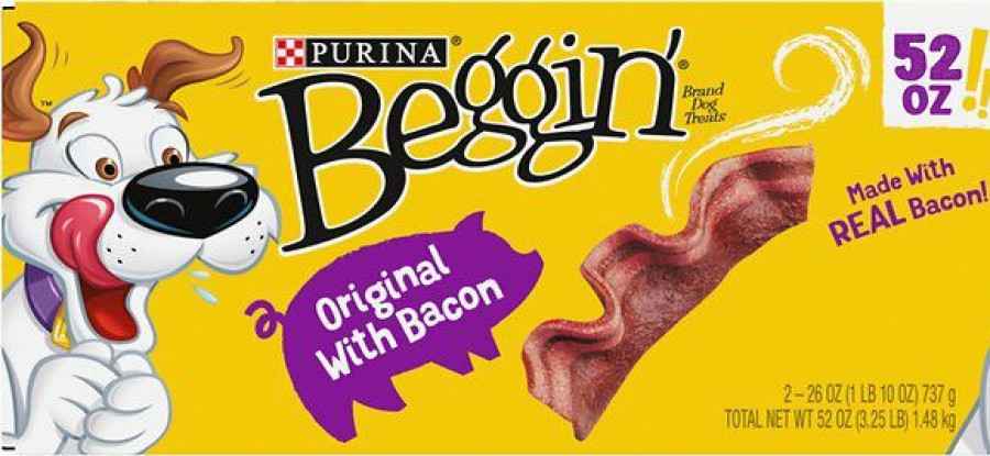 Soft & Chewy Treats * | Purina Beggin' Strips Original With Bacon Dog Treats Outlet