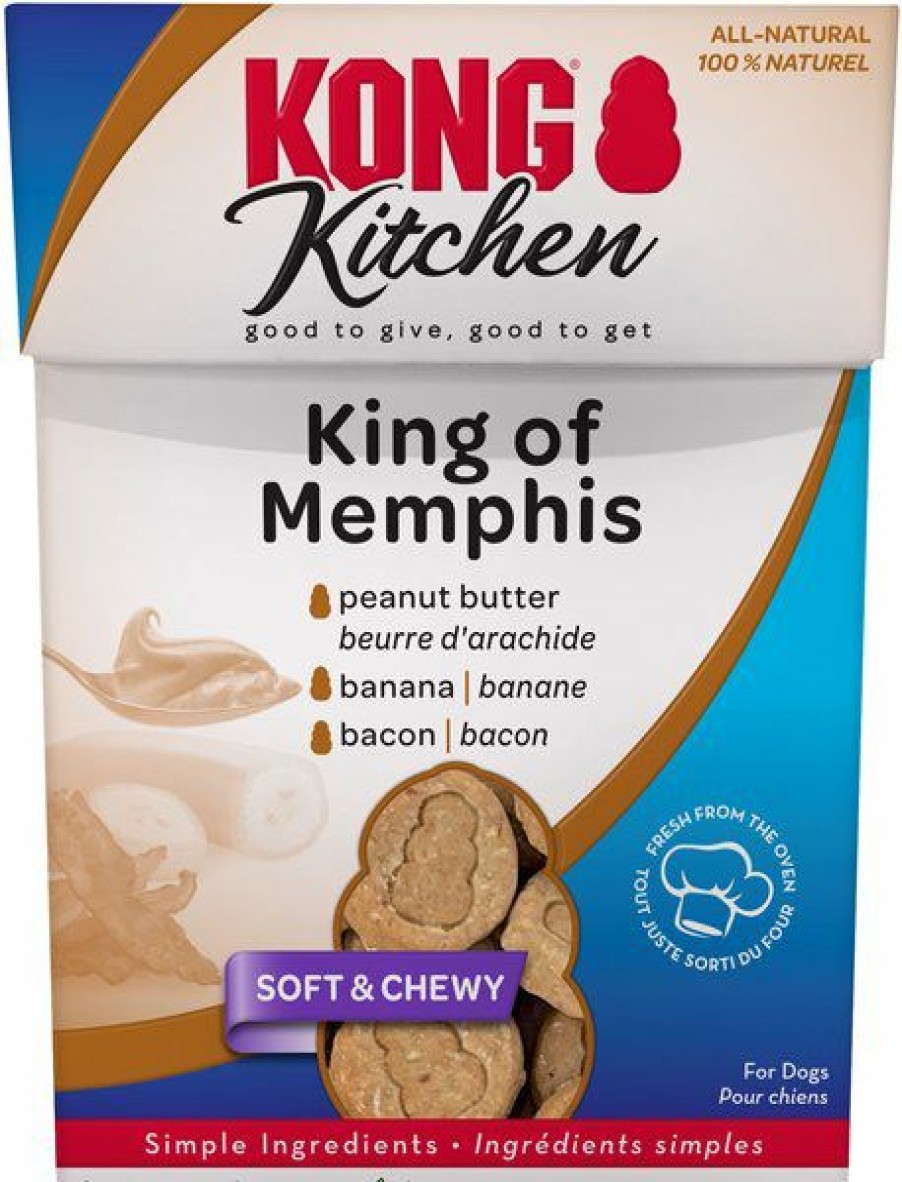 Soft & Chewy Treats * | Kong Kitchen King Of Memphis Grain-Free Bacon & Peanut Butter Chewy Dog Treats, 7-Oz Box Clearance