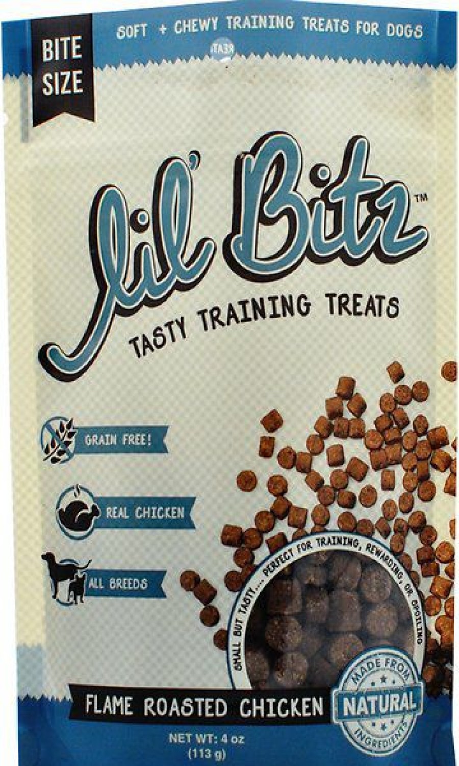 Soft & Chewy Treats * | Lil' Bitz Flame Roasted Chicken Grain-Free Training Dog Treats Sale