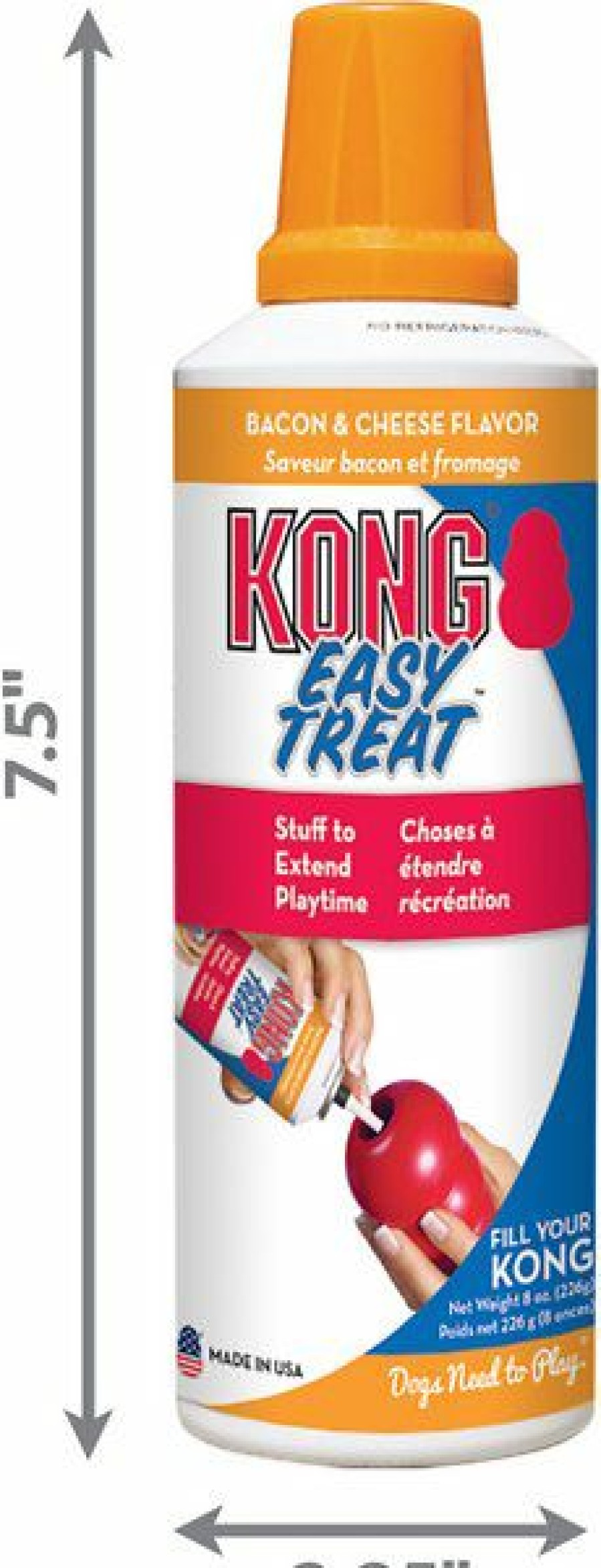 Soft & Chewy Treats * | Kong Stuff'N Easy Treat Bacon & Cheese Recipe, 8-Oz Bottle Sale