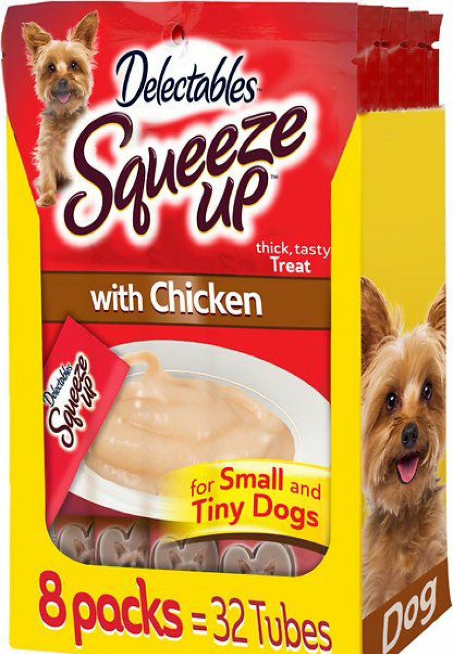 Soft & Chewy Treats * | Hartz Delectables Squeeze Up Chicken Dog Lickable Treats, 0.5-Oz Pouch, Case Of 32 Discount