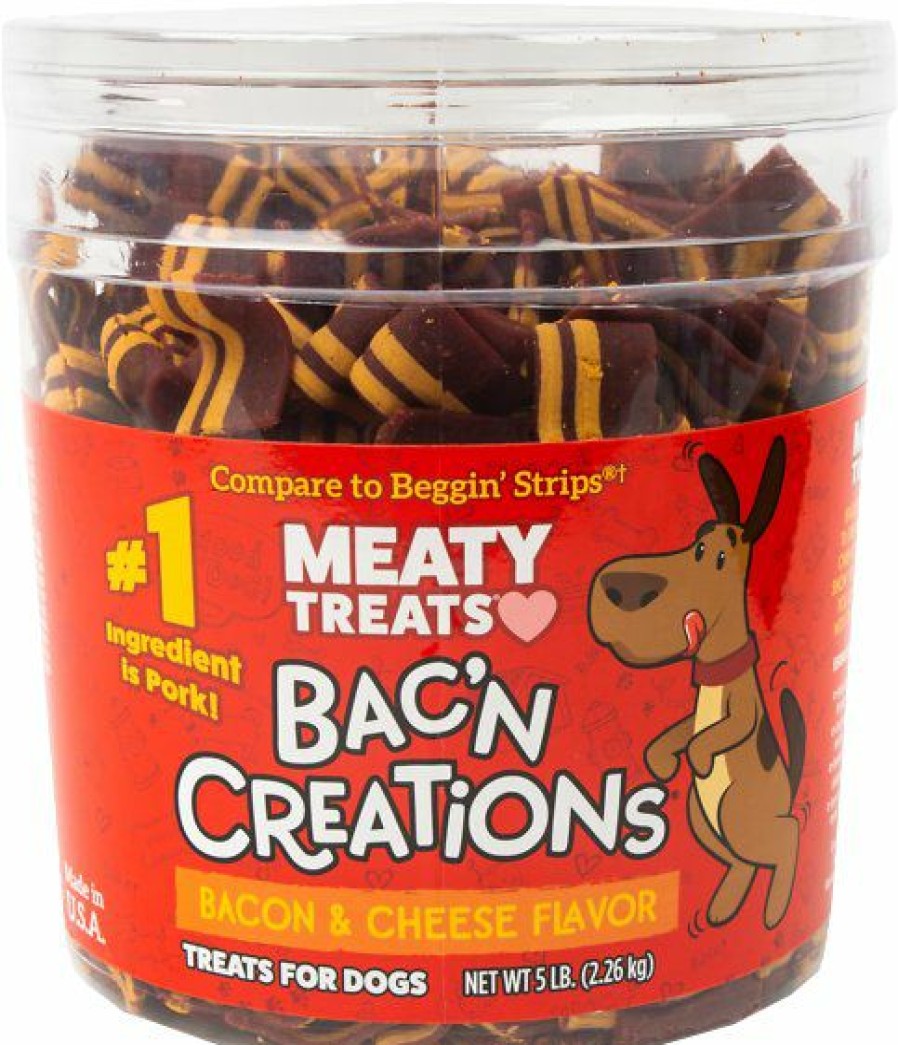 Soft & Chewy Treats * | Meaty Treats Bac'N Creations Bacon & Cheese Flavor Strips Soft & Chewy Dog Treats Outlet