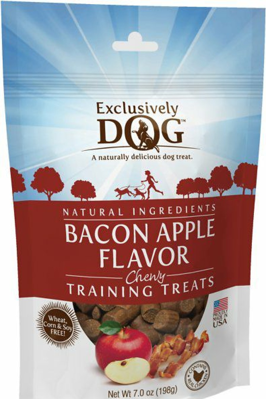 Soft & Chewy Treats * | Exclusively Dog Bacon Apple Flavor Training Dog Treats, 7-Oz Bag Clearance