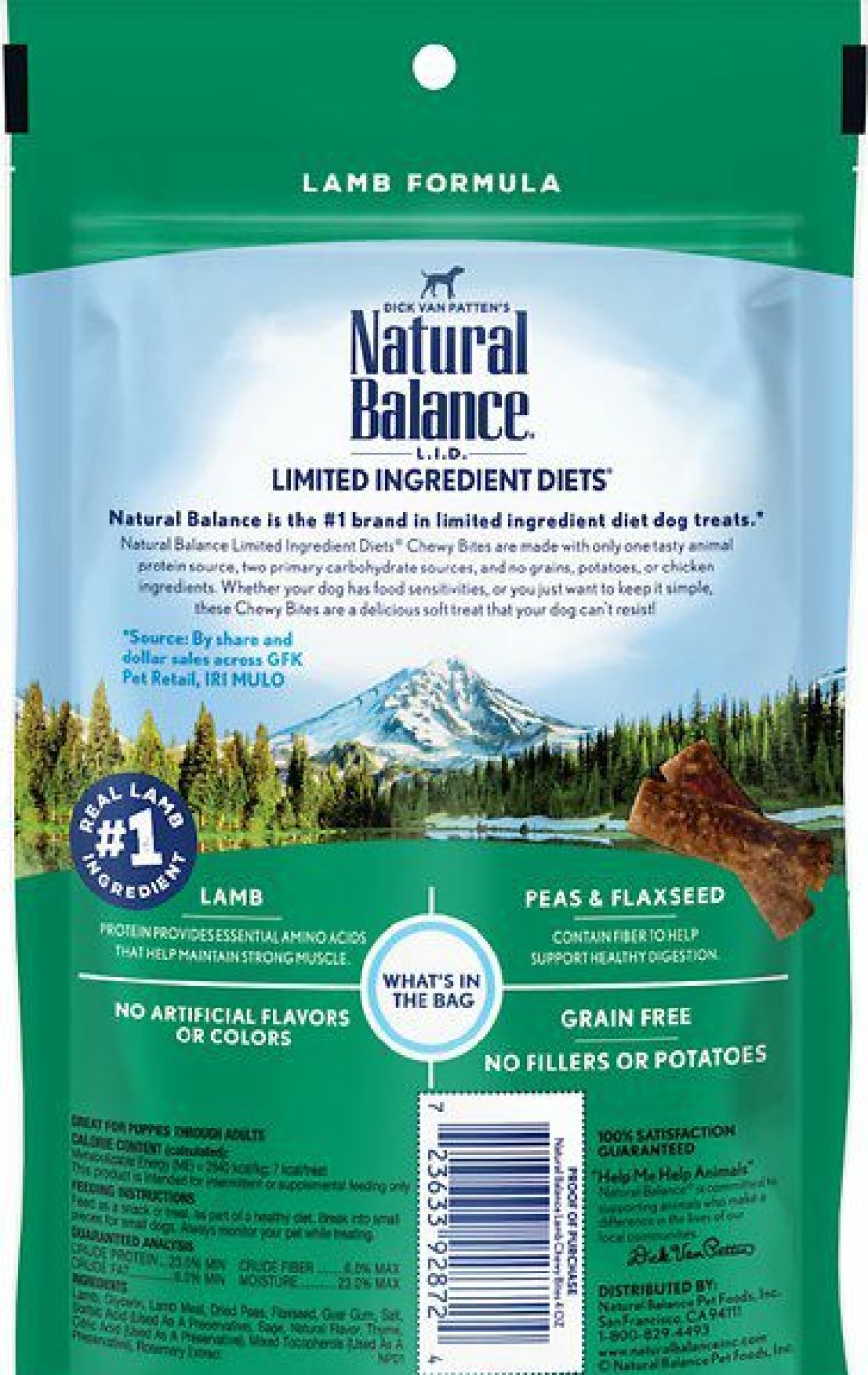 Soft & Chewy Treats * | Natural Balance L.I.D. Limited Ingredient Diets Chewy Bites Lamb Formula Grain-Free Dog Treats, 4-Oz Bag Discount