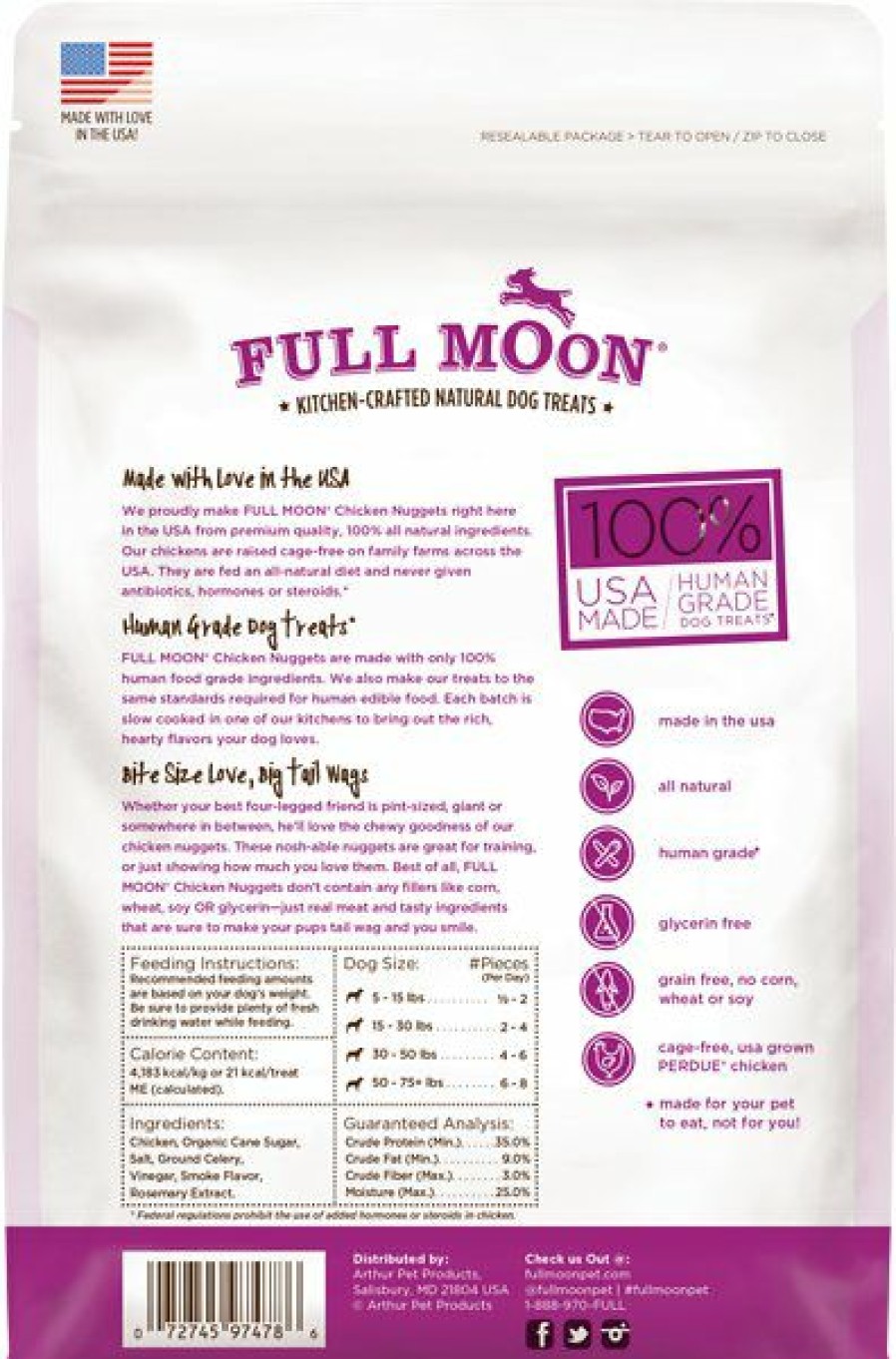 Soft & Chewy Treats * | Full Moon Chicken Nuggets Grain-Free Dog Treats Clearance