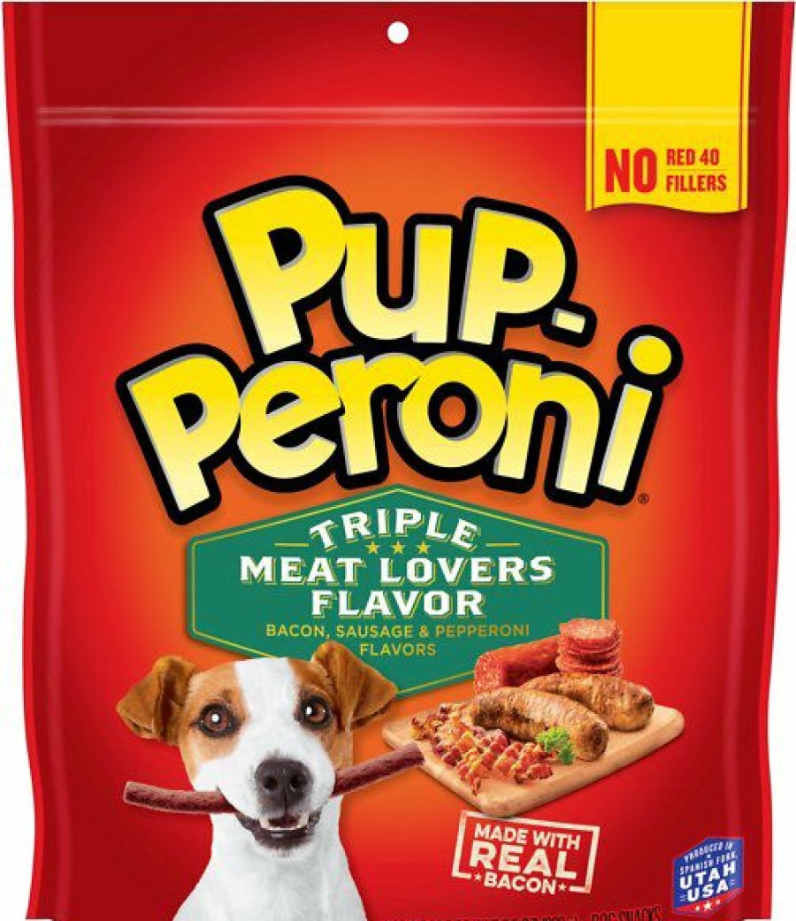 Soft & Chewy Treats * | Pup-Peroni Triple Meat Lovers Bacon, Sausage & Pepperoni Flavor Dog Treats, 22.5-Oz Bag Sale