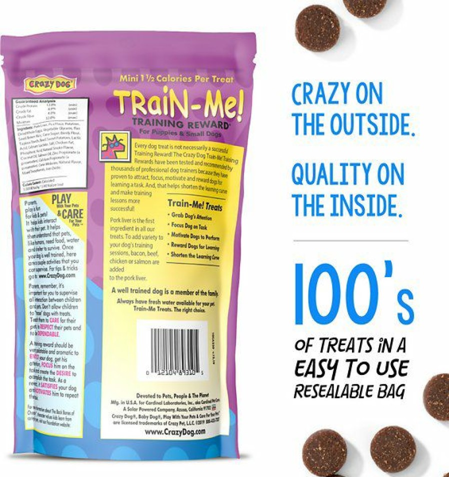 Soft & Chewy Treats * | Crazy Dog Train-Me! Minis Beef Dog Soft & Chewy Treats, 10-Oz Bag Sale