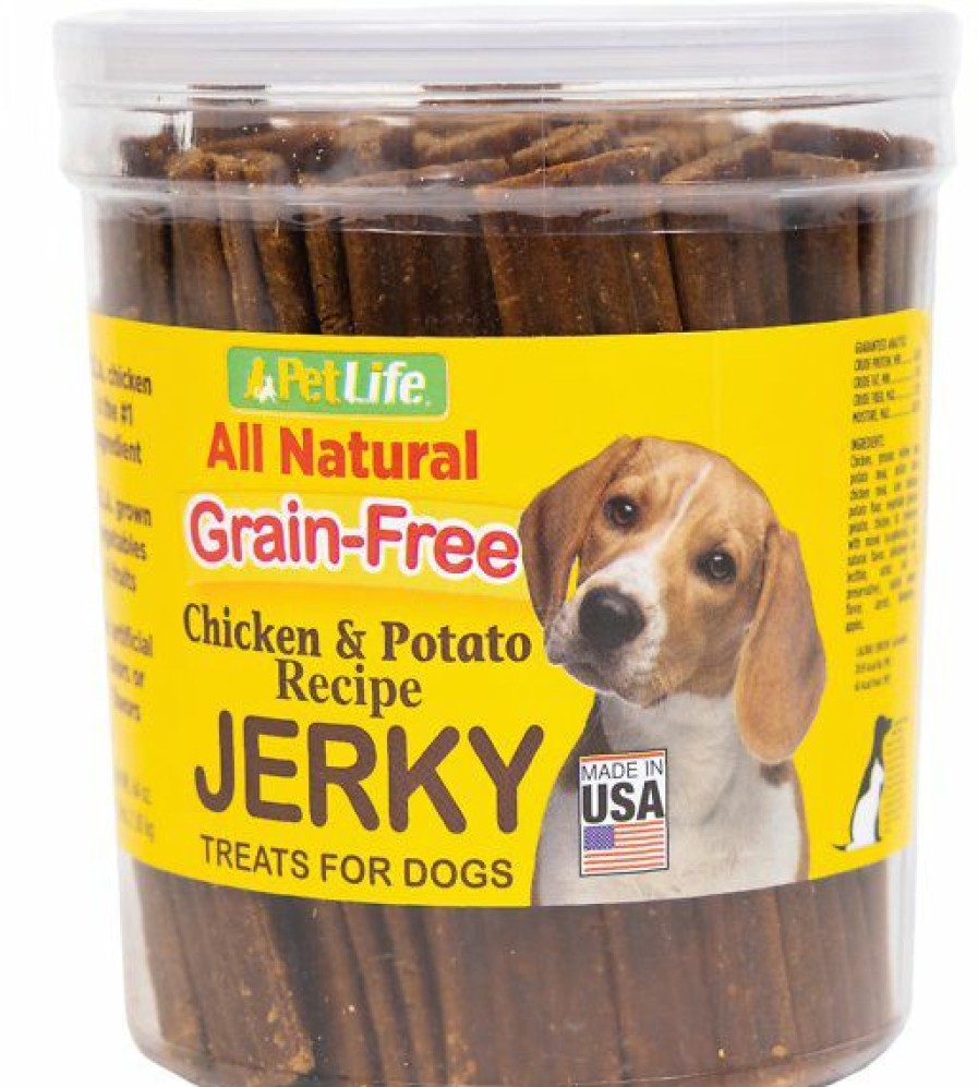 Soft & Chewy Treats * | Meaty Treats Chicken & Potato Recipe Grain-Free Jerky Dog Treats, 64-Oz Canister Clearance