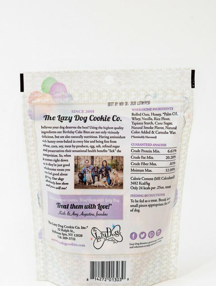 Soft & Chewy Treats * | The Lazy Dog Cookie Co. Birthday Cake Bites Dog Treats, 5-Oz Bag Sale