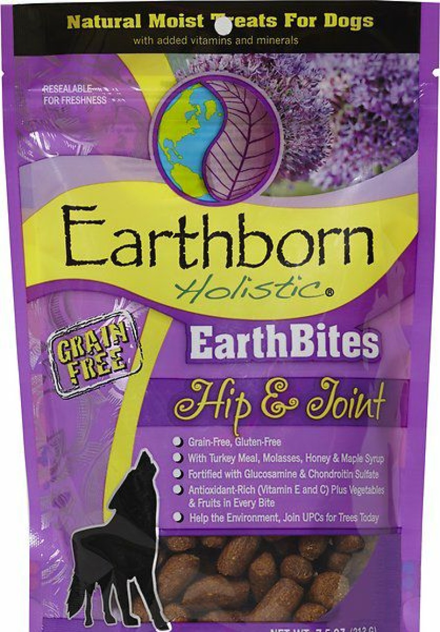 Soft & Chewy Treats * | Earthborn Holistic Earthbites Hip & Joint Natural Moist Grain-Free Treats For Dogs, 7.5-Oz Bag Discount