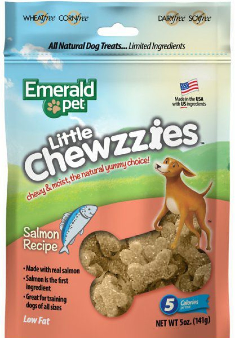 Soft & Chewy Treats * | Emerald Pet Little Chewzzies Salmon Recipe Chicken-Free Dog Treats, 5-Oz Bag Discount