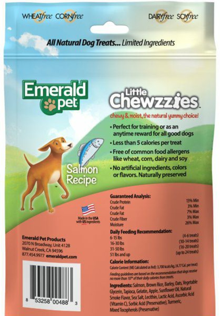 Soft & Chewy Treats * | Emerald Pet Little Chewzzies Salmon Recipe Chicken-Free Dog Treats, 5-Oz Bag Discount