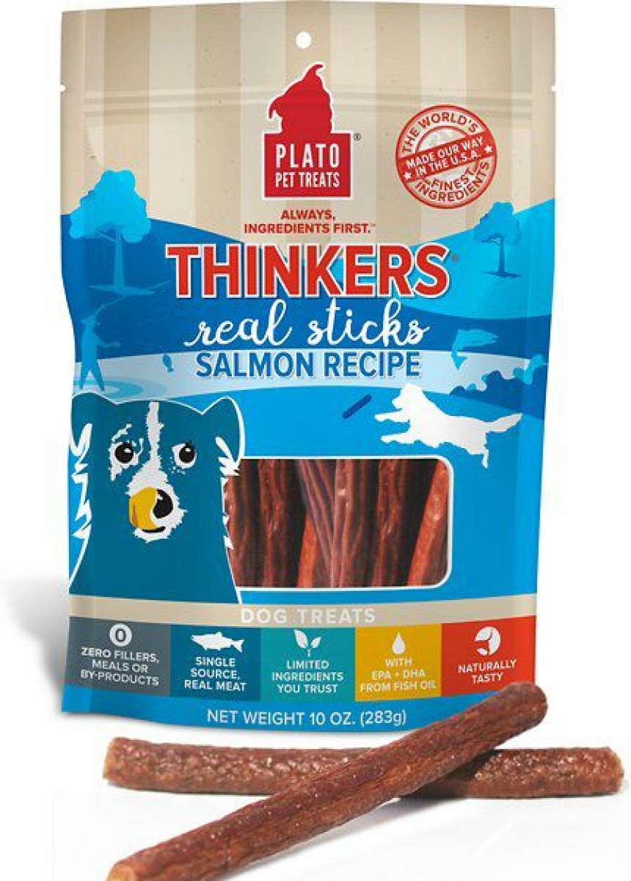 Soft & Chewy Treats * | Plato Thinkers Salmon Recipe Dog Treats Clearance