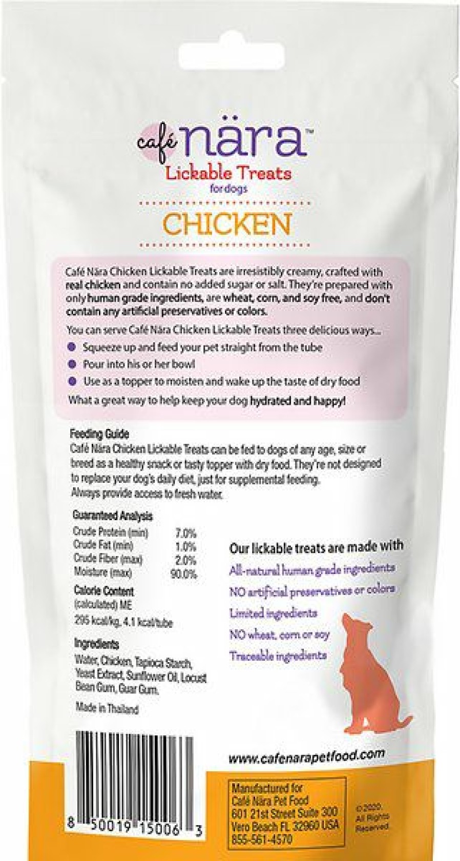 Soft & Chewy Treats * | Cafe Nara Chicken Flavored Lickable Dog Treats, 2-Oz Bag, 4 Count Cafe Nara Outlet