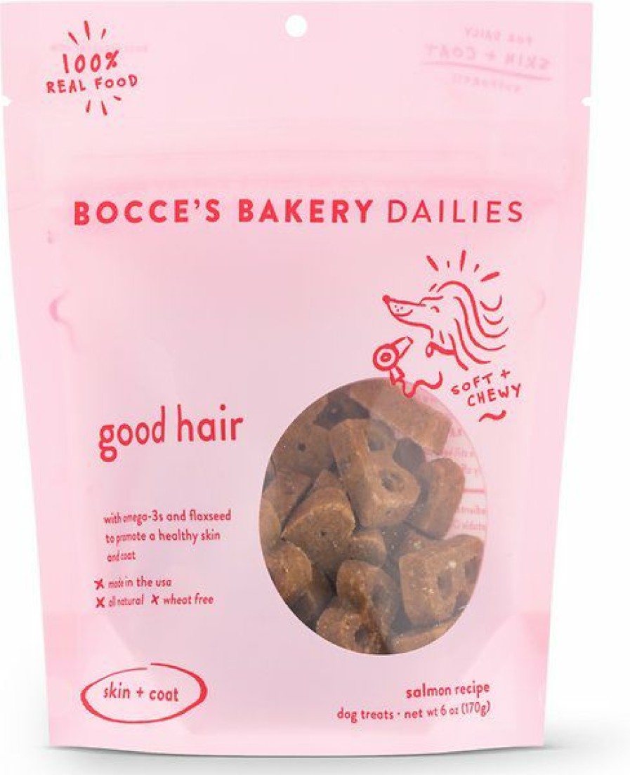 Soft & Chewy Treats * | Bocce'S Bakery Dailies Good Hair Salmon Recipe Dog Treats, 6-Oz Pouch Outlet