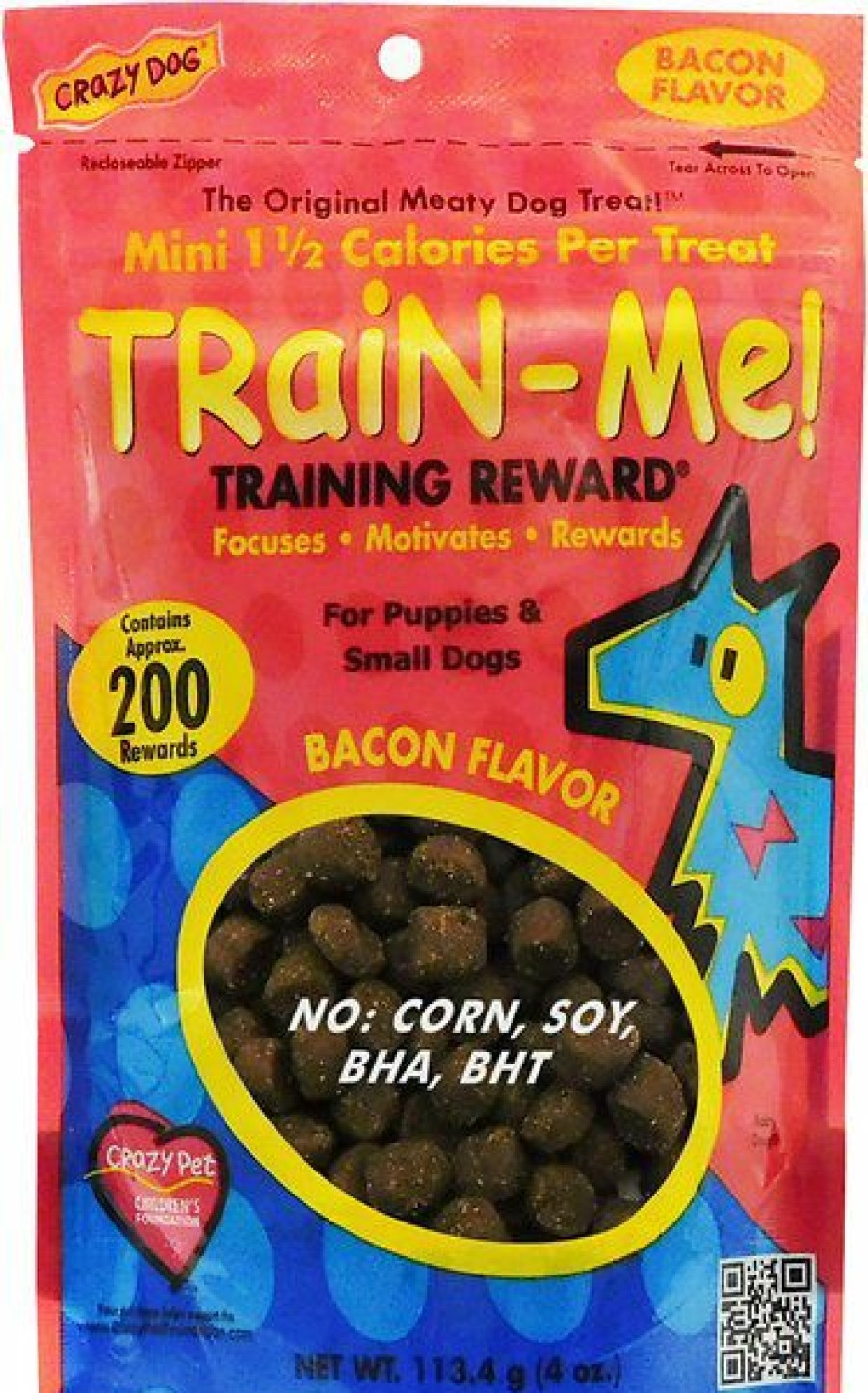 Soft & Chewy Treats * | Crazy Dog Train-Me! Minis Bacon Flavor Dog Treats Clearance