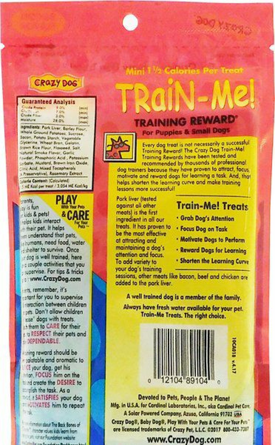 Soft & Chewy Treats * | Crazy Dog Train-Me! Minis Bacon Flavor Dog Treats Clearance