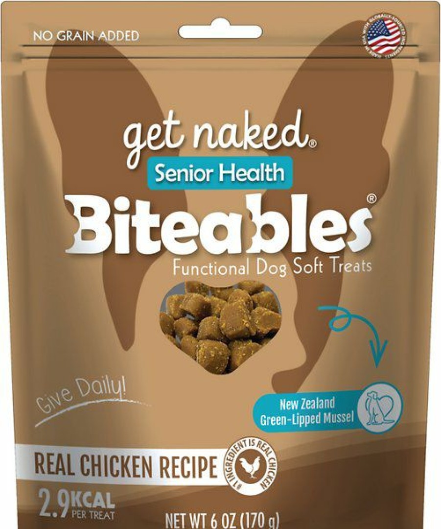 Soft & Chewy Treats * | Get Naked Biteables Functional Senior Health Real Chicken Recipe Dog Treats, 6-Oz Bag Outlet