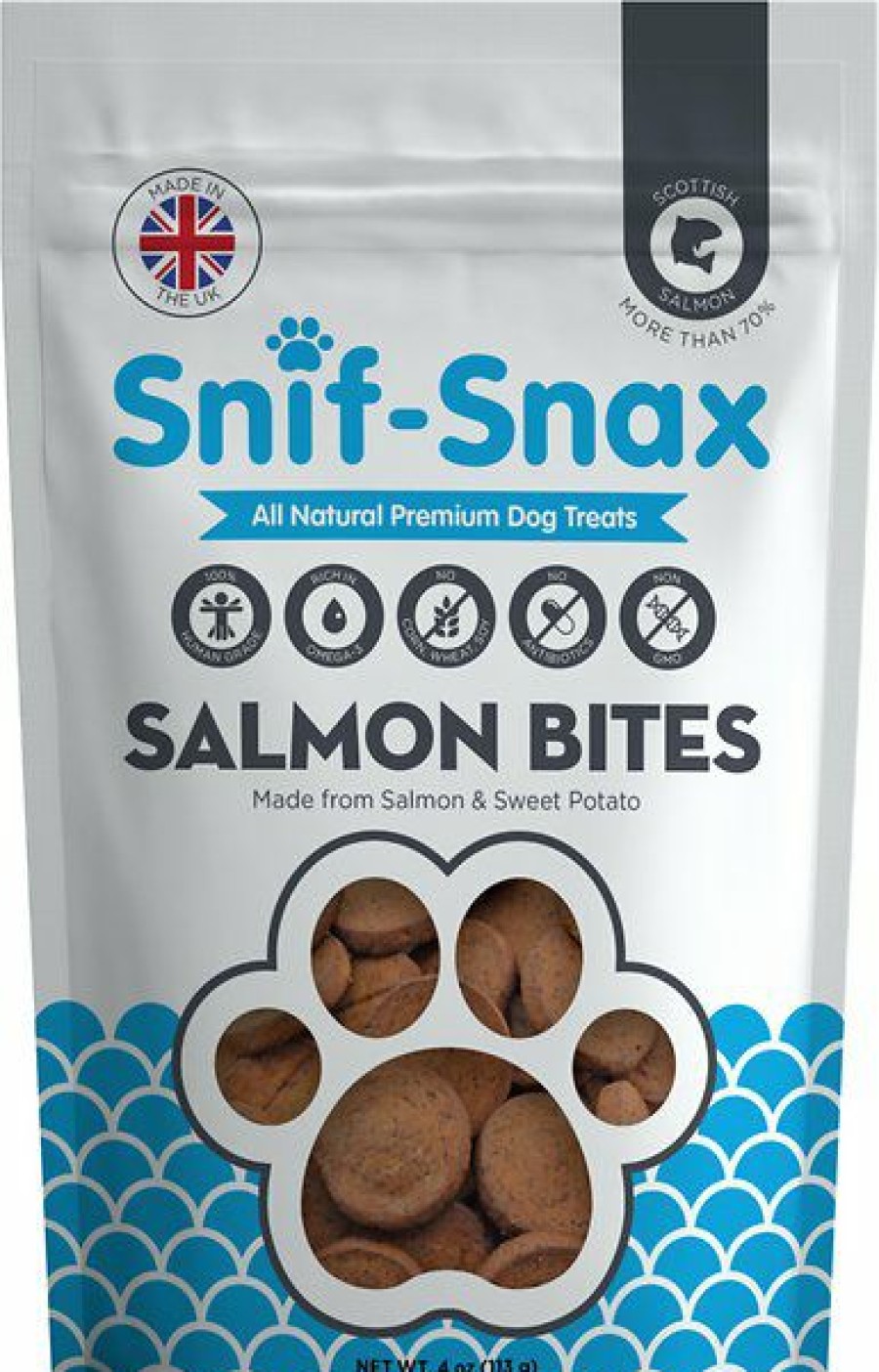 Soft & Chewy Treats * | Snif-Snax Smoked Salmon & Sweet Potato Bites Grain-Free Dog Treats, 4-Oz Bag Outlet