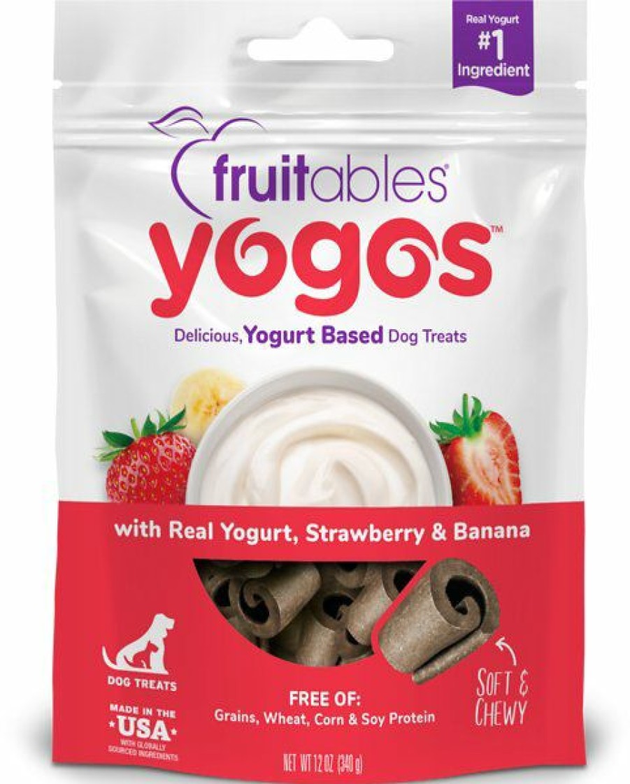 Soft & Chewy Treats * | Fruitables Yogos Strawberry & Banana Flavor Grain-Free Dog Treats, 12-Oz Pouch Sale