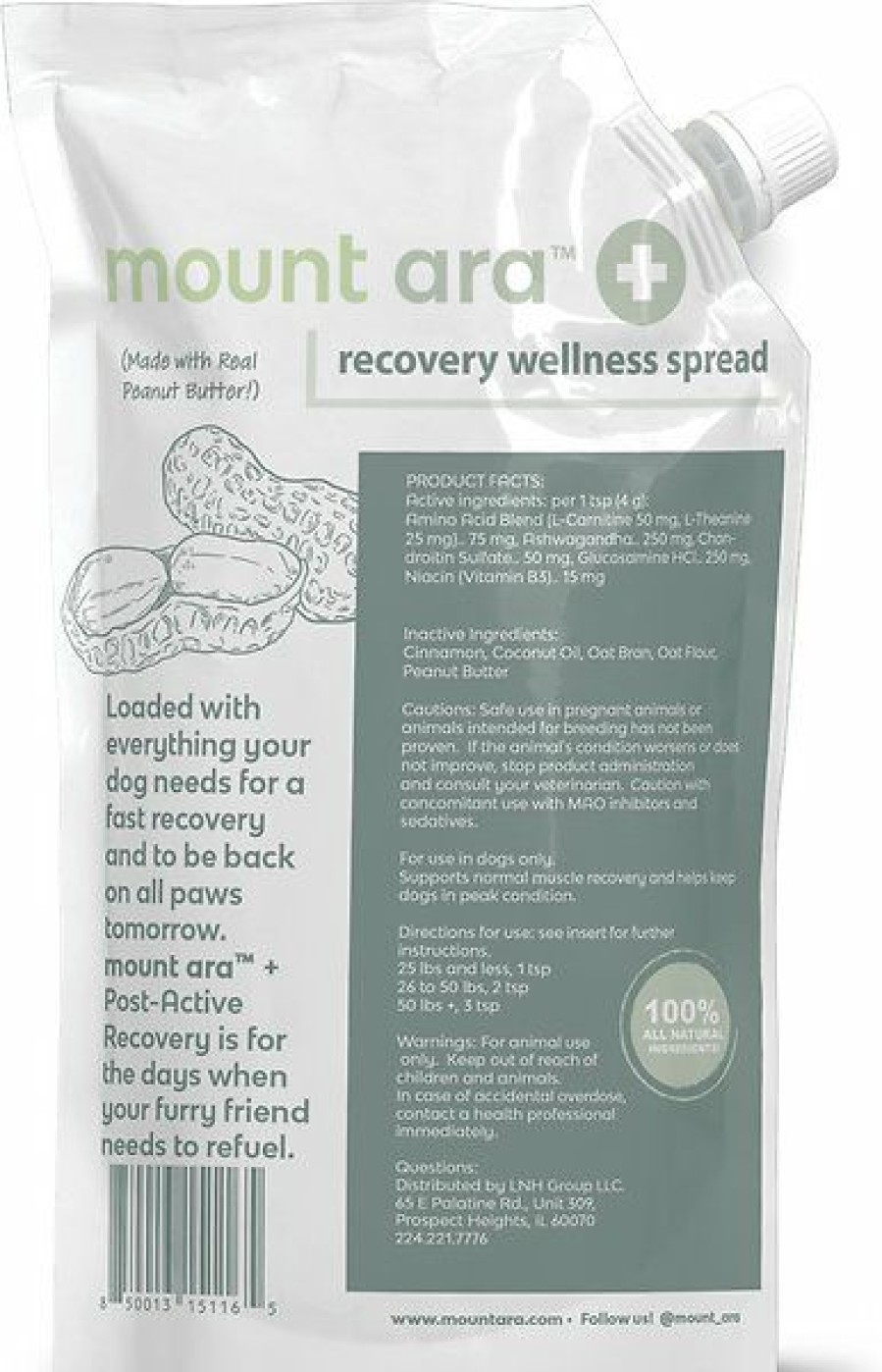 Soft & Chewy Treats * | Mount Ara Post Active Recovery Peanut Butter With Ashwaghanda & Glucosamine Dog Treats, 8-Oz Online