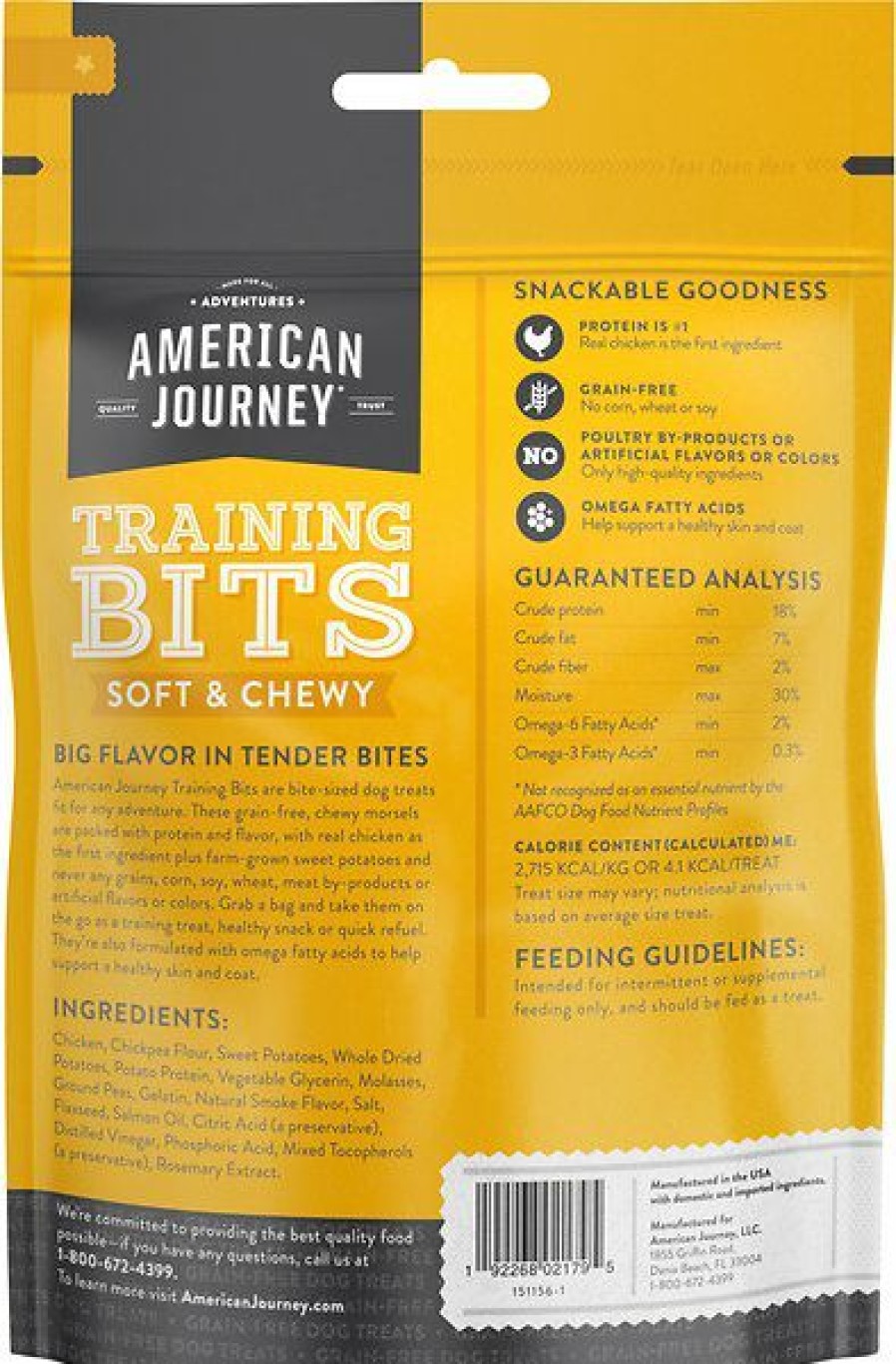 Soft & Chewy Treats * | American Journey Chicken Recipe Grain-Free Soft & Chewy Training Bits Dog Treats Outlet