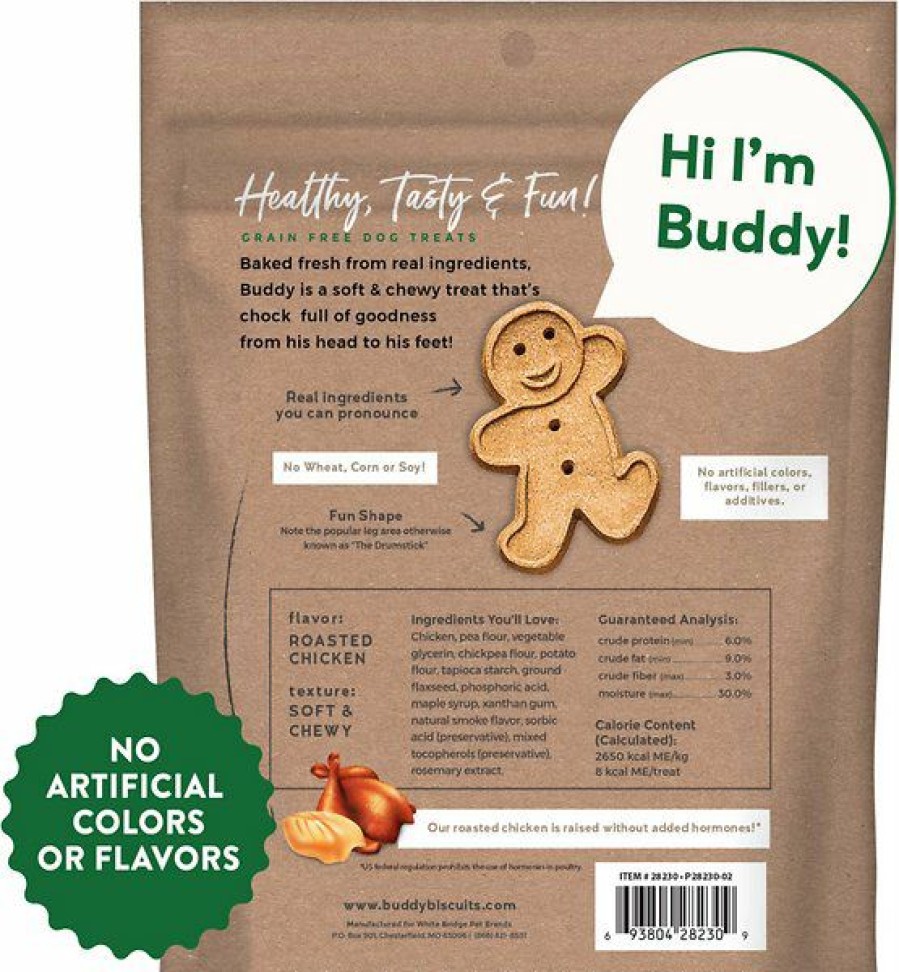 Soft & Chewy Treats * | Buddy Biscuits Grain-Free Soft & Chewy With Roasted Chicken Dog Treats Clearance