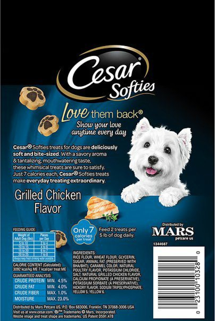 Soft & Chewy Treats * | Cesar Softies Grilled Chicken Flavor Dog Treats Outlet