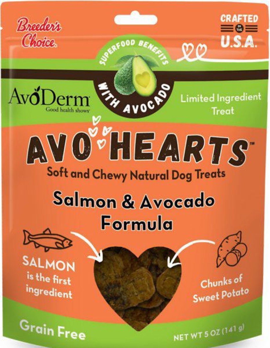 Soft & Chewy Treats * | Avoderm Avohearts Salmon & Avocado Formula Dog Treats, 5-Oz Bag Clearance