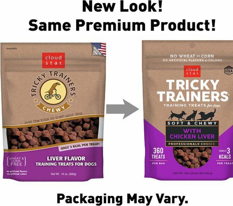 Soft & Chewy Treats * | Cloud Star Chewy Tricky Trainers Liver Flavor Dog Treats Outlet