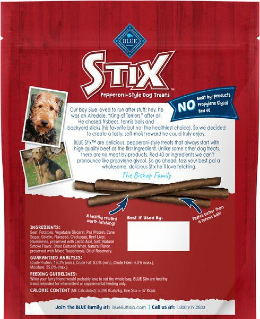 Soft & Chewy Treats * | Blue Buffalo Blue Stix Beef Recipe Pepperoni-Style Dog Treats Outlet