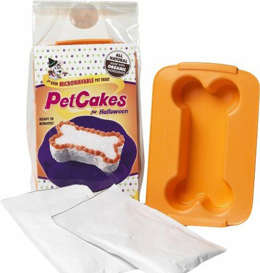 Soft & Chewy Treats * | Petcakes Carob Flavor Microwavable Halloween Cake Mix Kit W/ Bone Shaped Dog Treat Pan, 6-Oz Bag Outlet