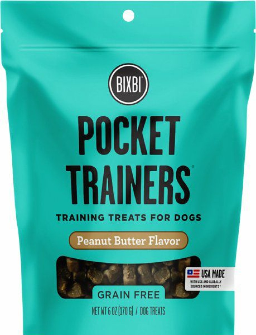 Soft & Chewy Treats * | Bixbi Pocket Trainers Peanut Butter Flavor Grain-Free Dog Treats, 6-Oz Bag Discount