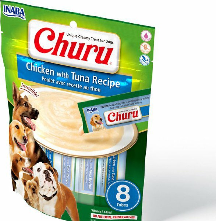 Soft & Chewy Treats * | Inaba Churu Chicken With Tuna Recipe Grain-Free Lickable Dog Food Treat, 0.7-Oz, Pack Of 8 Outlet