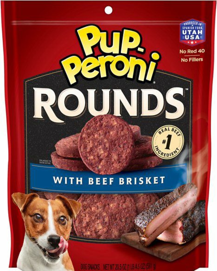 Soft & Chewy Treats * | Pup-Peroni Rounds Beef Brisket Dog Treats Discount