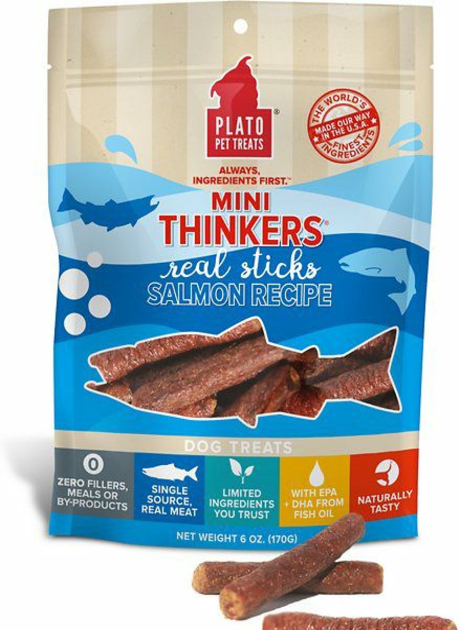 Soft & Chewy Treats * | Plato Mini Thinkers Salmon Recipe Dog Treats Clearance