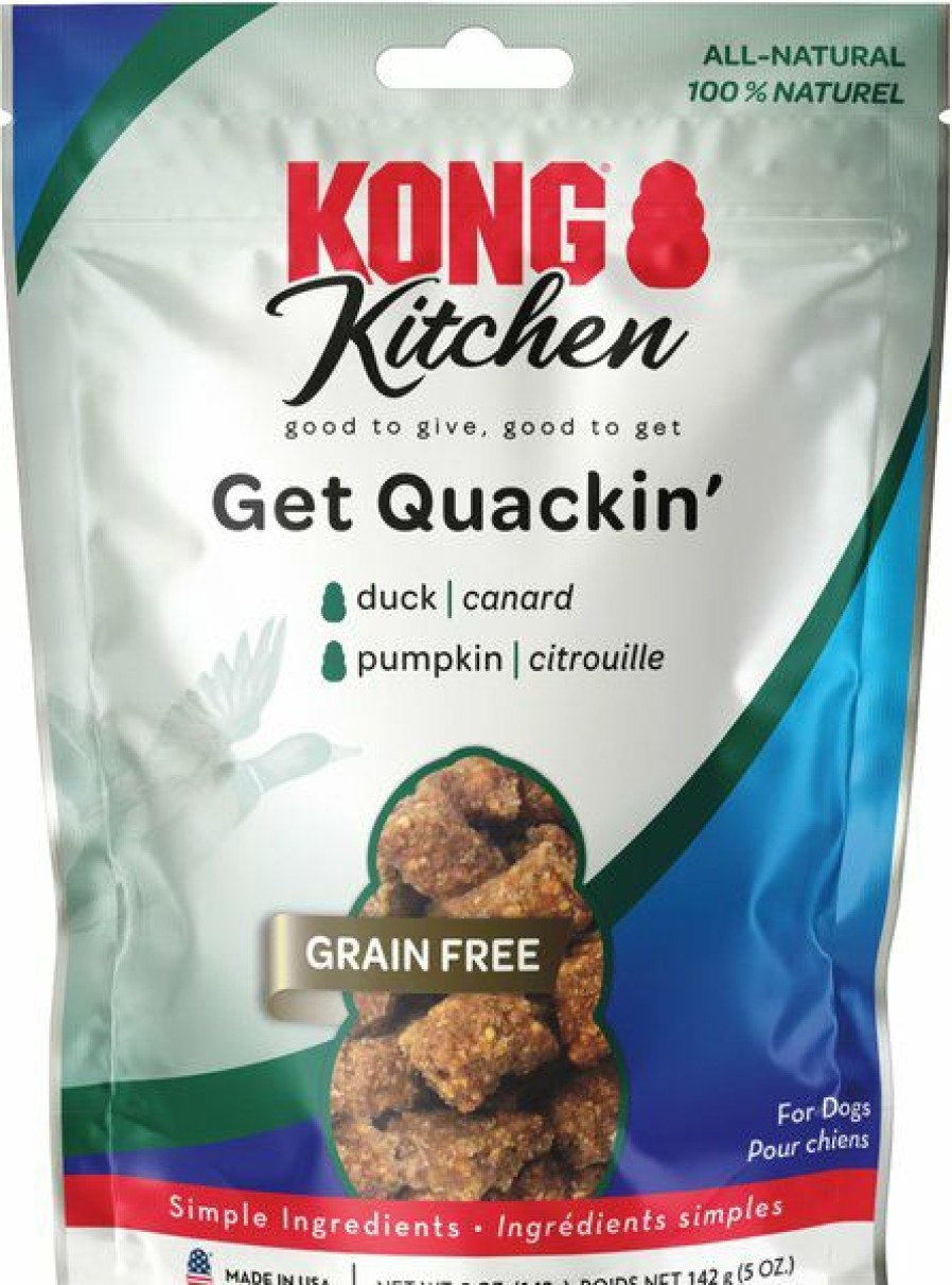 Soft & Chewy Treats * | Kong Kitchen Get Quackin' Grain-Free Duck Chewy Dog Treats, 5-Oz Bag Clearance