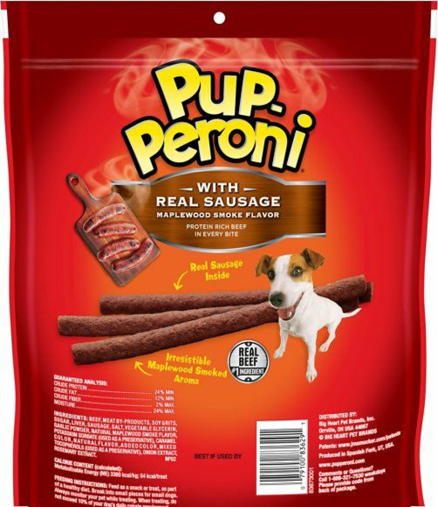 Soft & Chewy Treats * | Pup-Peroni Real Sausage Maplewood Smoke Flavor Dog Treats Sale