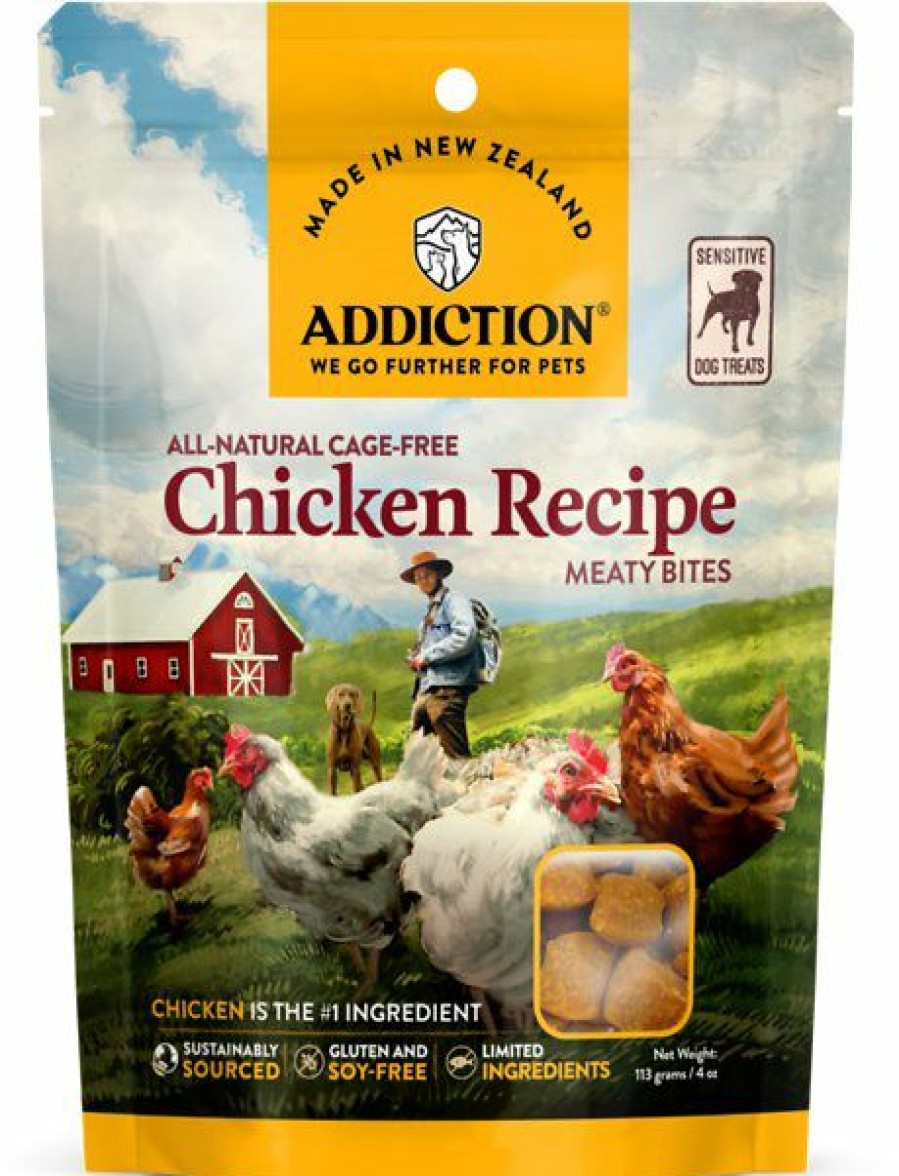 Soft & Chewy Treats * | Addiction Meaty Bites Chicken Grain-Free Dog Treats, 4-Oz Bag Discount